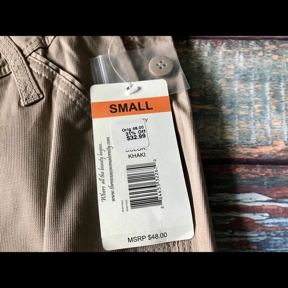 Three Seasons Small khaki maternity Pants - Picture 6 of 8